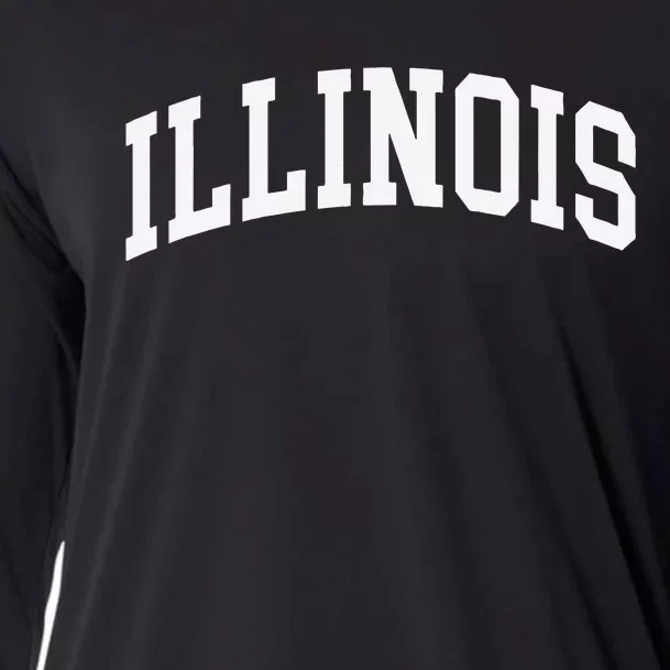 Illinois Throwback Design Classic Cooling Performance Long Sleeve Crew