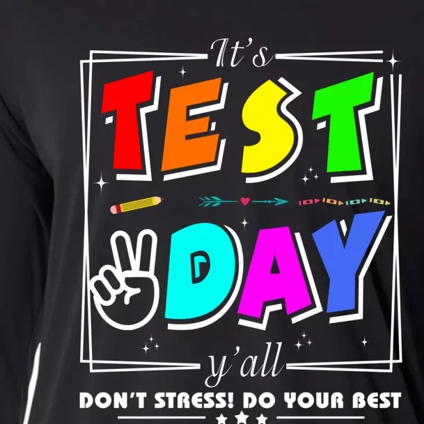 It's Test Day Yall Funny School Testing Exam Motivation Cooling Performance Long Sleeve Crew