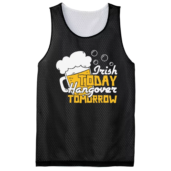 Irish To Day Hangover Tomorrow Mesh Reversible Basketball Jersey Tank