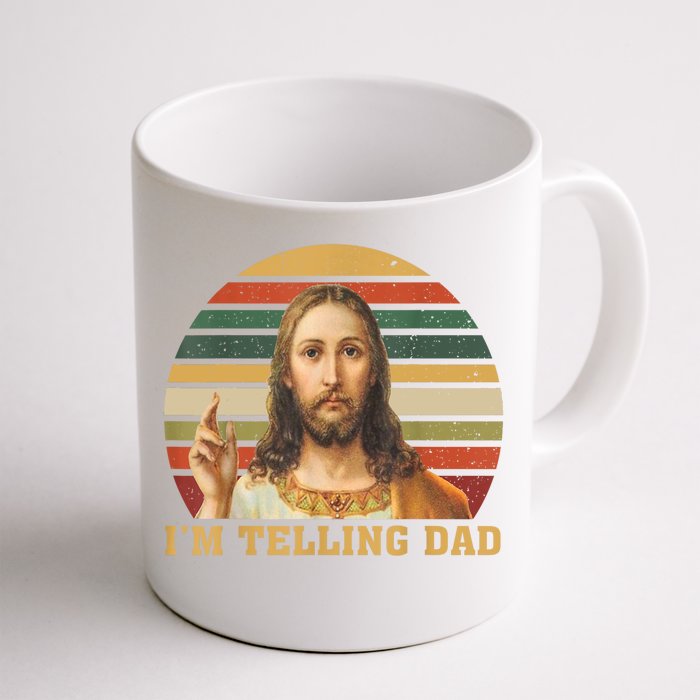 Im Telling Dad Jesus God Christian Front & Back Coffee Mug