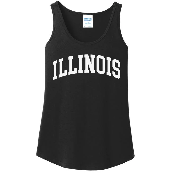 Illinois Throwback Design Classic Ladies Essential Tank