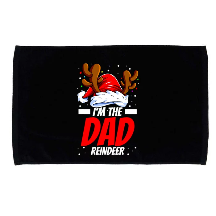 Im The Dad Reindeer Family Matching Christmas Microfiber Hand Towel