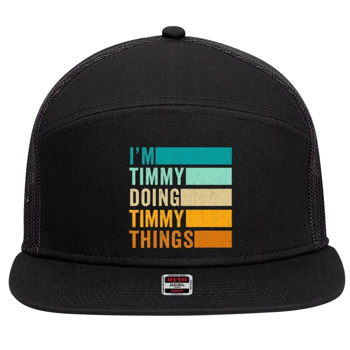 Im Timmy Doing Timmy Things 7 Panel Mesh Trucker Snapback Hat