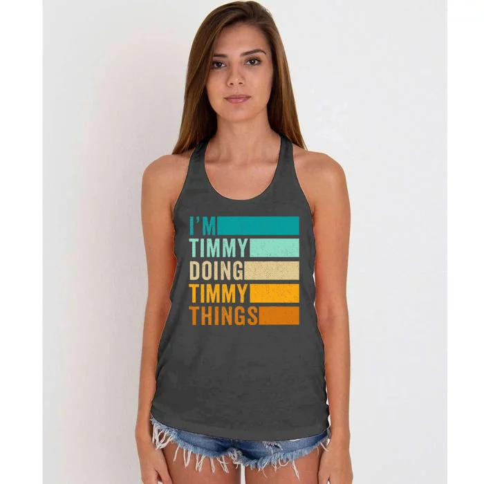 Im Timmy Doing Timmy Things Women's Knotted Racerback Tank