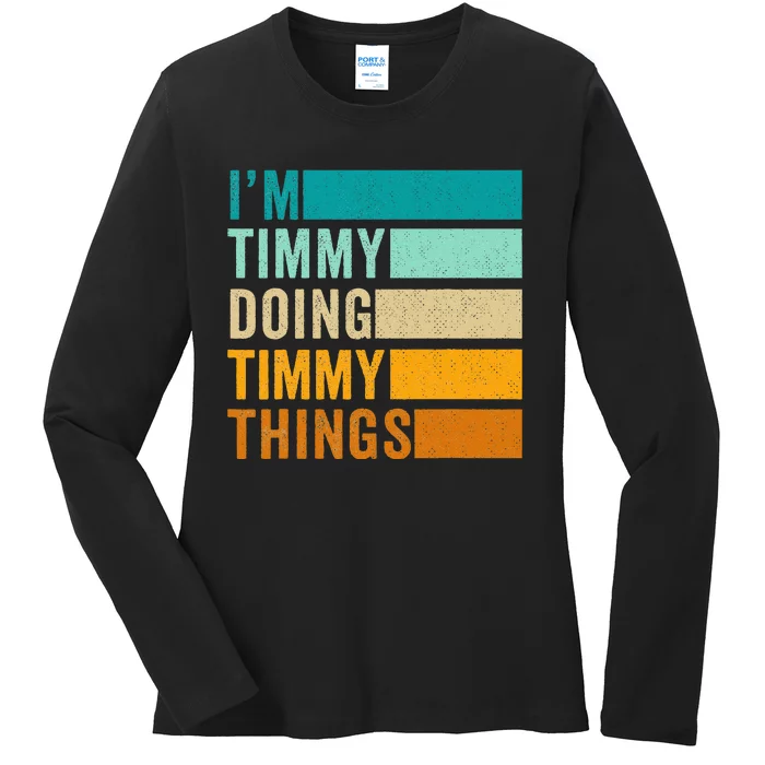 Im Timmy Doing Timmy Things Ladies Long Sleeve Shirt