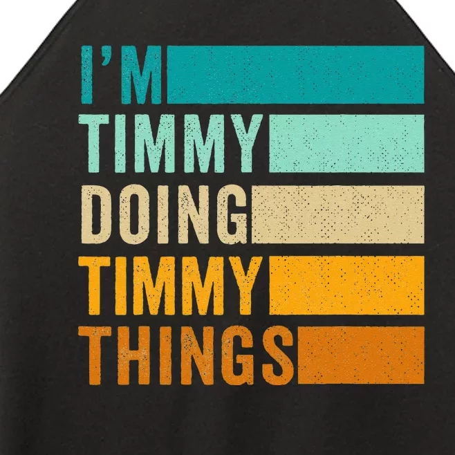 Im Timmy Doing Timmy Things Women’s Perfect Tri Rocker Tank