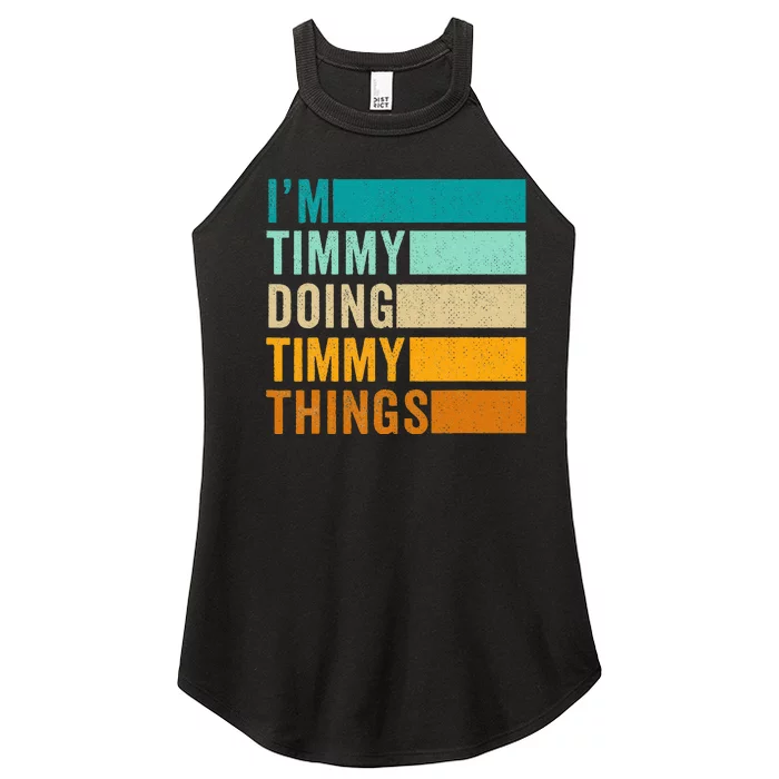 Im Timmy Doing Timmy Things Women’s Perfect Tri Rocker Tank