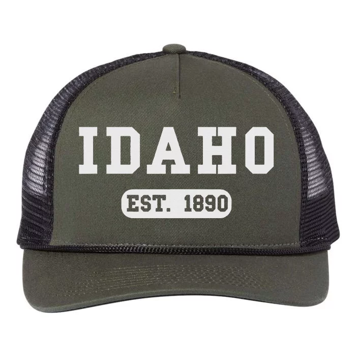 Idaho Throwback Design Classic Retro Rope Trucker Hat Cap