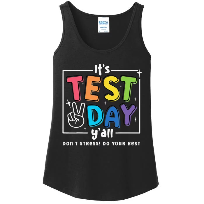 It's Test Day Y'all Funny Testing Coordinator For Teachers Ladies Essential Tank