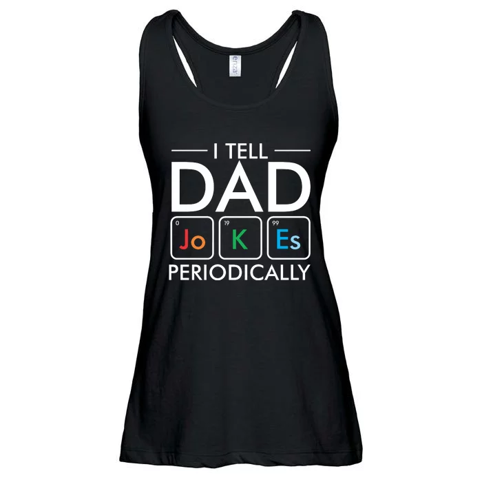 I Tell Dad Jokes Periodically Ladies Essential Flowy Tank