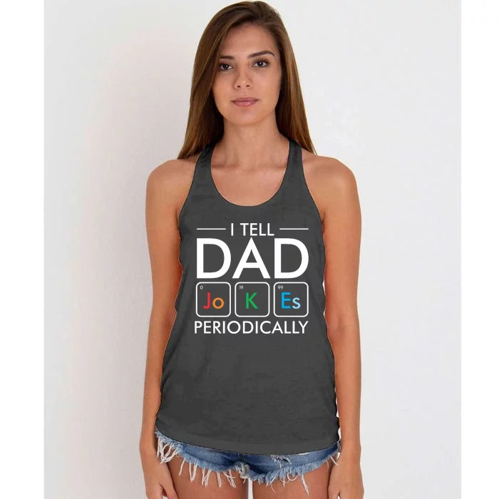 I Tell Dad Jokes Periodically Women's Knotted Racerback Tank