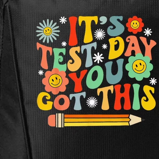 It's Test Day You Got This Retro Testing Day Wavy Groovy City Backpack