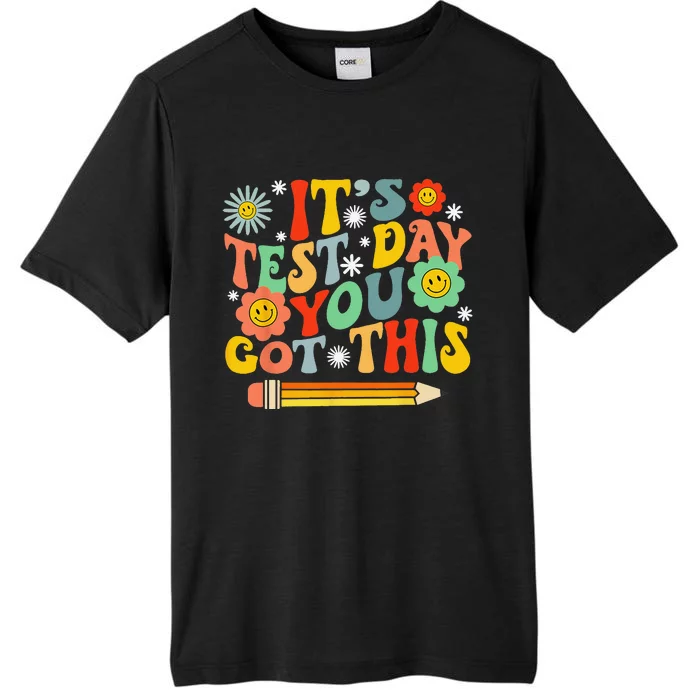 It's Test Day You Got This Retro Testing Day Wavy Groovy ChromaSoft Performance T-Shirt