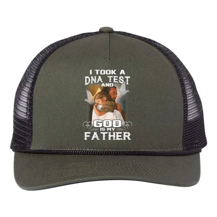 I Took Dna Test And God Is My Father Retro Rope Trucker Hat Cap