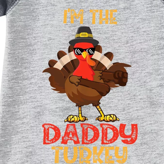 I'm The Daddy Turkey Cool Happy Thanksgiving Thankful Funny Infant Baby Jersey Bodysuit