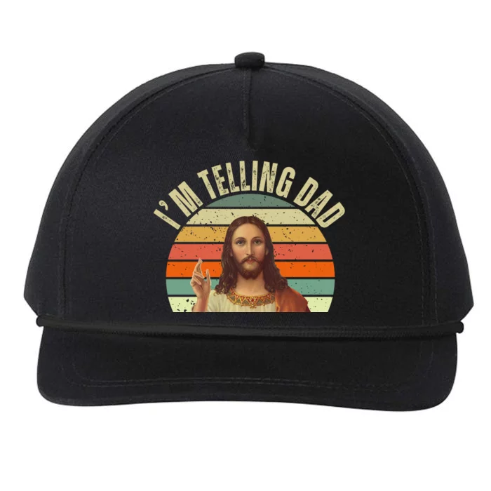 Im Telling Dad Funny Religious Christian Jesus Snapback Five-Panel Rope Hat