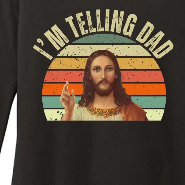 Im Telling Dad Funny Religious Christian Jesus Womens CVC Long Sleeve Shirt