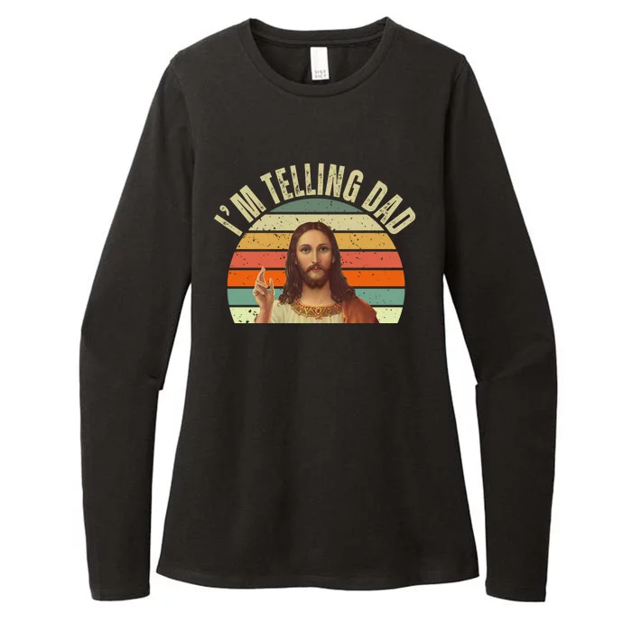 Im Telling Dad Funny Religious Christian Jesus Womens CVC Long Sleeve Shirt