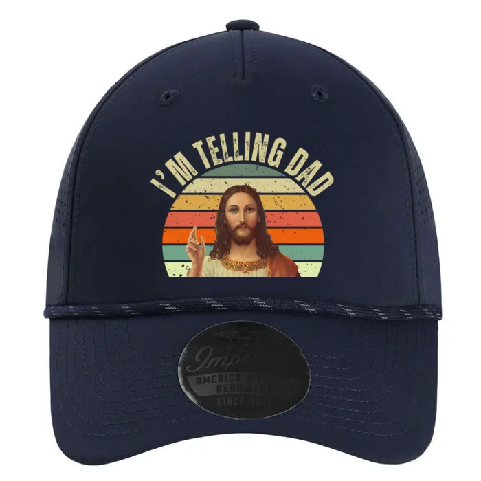 Im Telling Dad Funny Religious Christian Jesus Performance The Dyno Cap