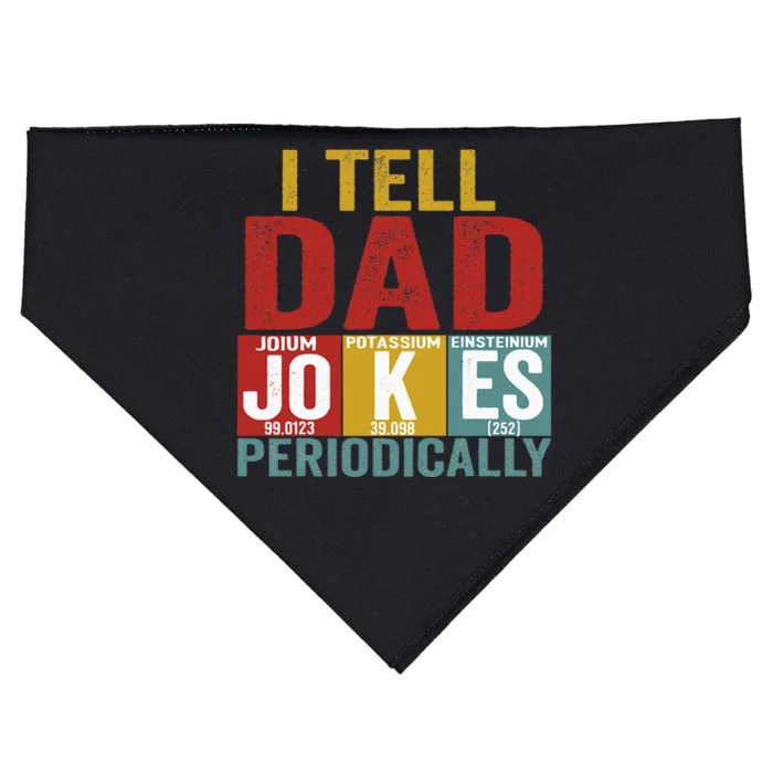 I Tell Dad Jokes Periodically Science Vintage Father's Day USA-Made Doggie Bandana