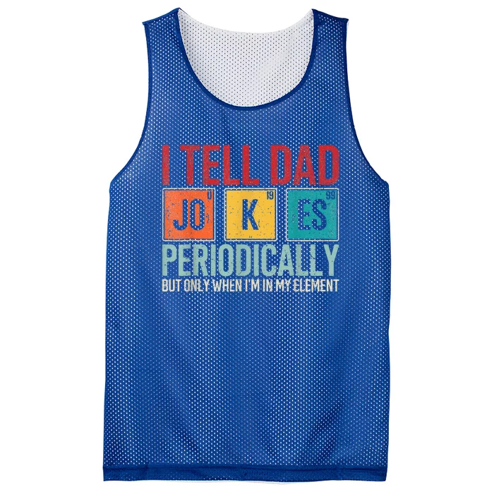 I Tell Dad Jokes Periodically Mesh Reversible Basketball Jersey Tank