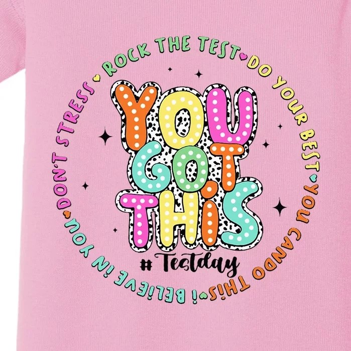 It’S Test Day You Got This Rock The Test Dalmatian Dots Baby Bodysuit