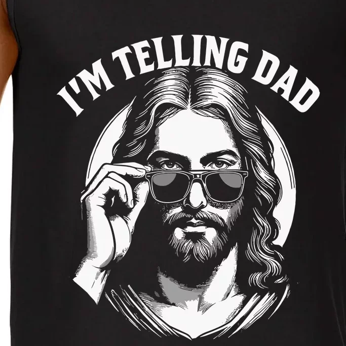 Im Telling Dad Funny Religious Christian Jesus Meme Comfort Colors® Tank Top