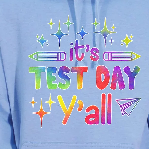 ItS Test Day Yall Tie Dye Test Day Teacher School Unisex Surf Hoodie