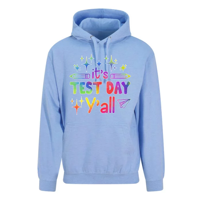 ItS Test Day Yall Tie Dye Test Day Teacher School Unisex Surf Hoodie