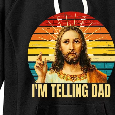 IM Telling Dad Religious Christian Jesus Women's Fleece Hoodie