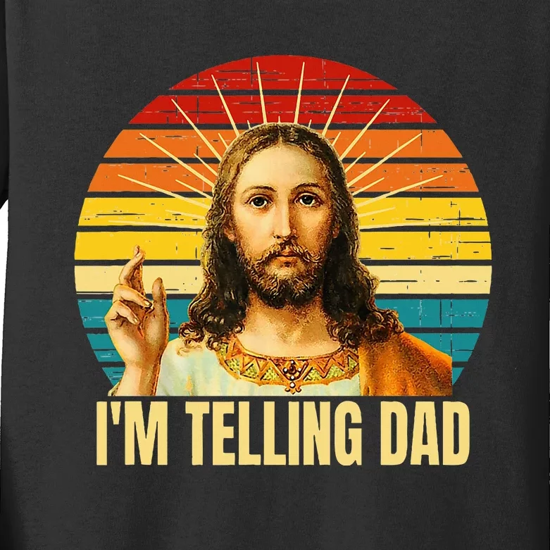 IM Telling Dad Religious Christian Jesus Kids Long Sleeve Shirt