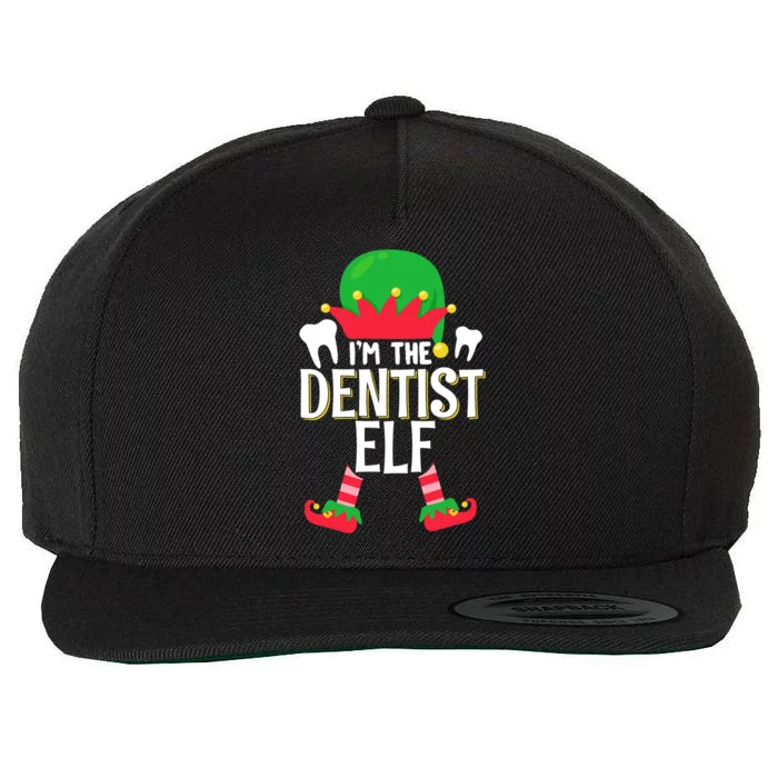 I’M The Dentist Elf Christmas Retro Teeth Dental Assistants Gift Wool Snapback Cap