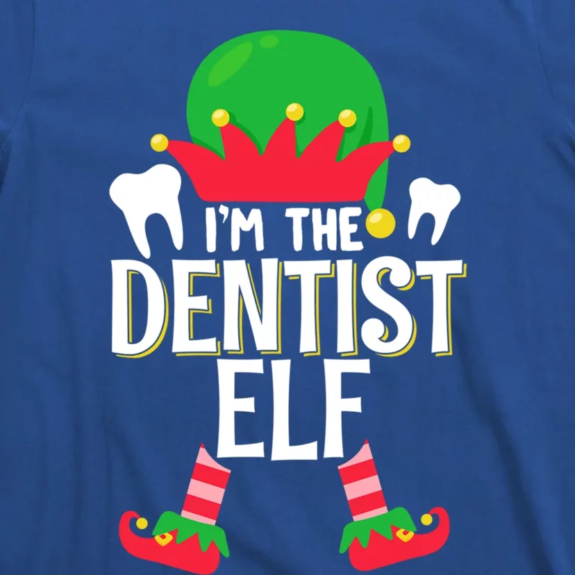 I’M The Dentist Elf Christmas Retro Teeth Dental Assistants Gift T-Shirt