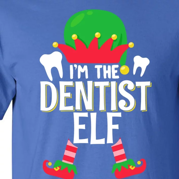 I’M The Dentist Elf Christmas Retro Teeth Dental Assistants Gift Tall T-Shirt