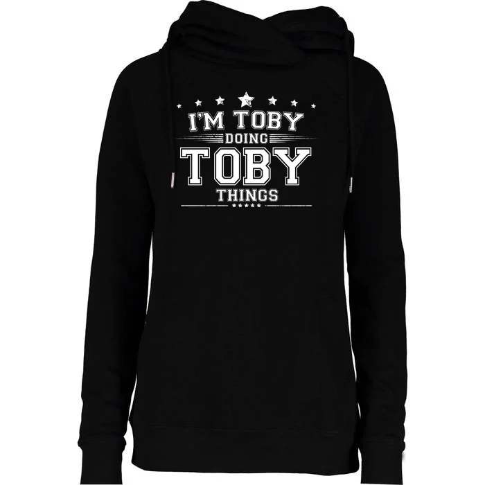 Im Toby Doing Toby Things Womens Funnel Neck Pullover Hood