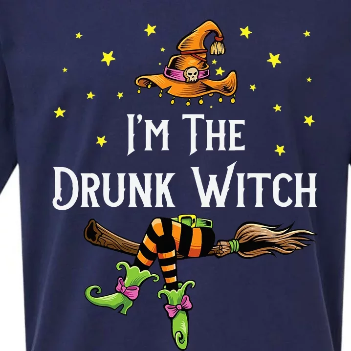 Im the Drunk Witch Halloween Matching Group Costume Sueded Cloud Jersey T-Shirt