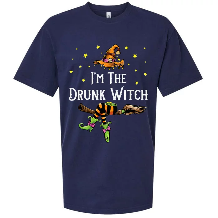 Im the Drunk Witch Halloween Matching Group Costume Sueded Cloud Jersey T-Shirt