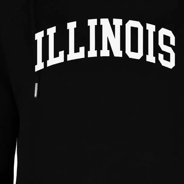 Illinois Throwback Design Classic Womens Funnel Neck Pullover Hood