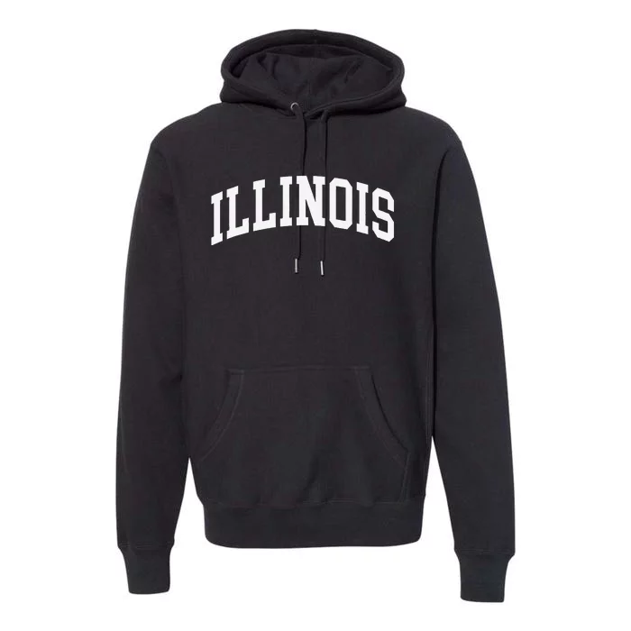 Illinois Throwback Design Classic Premium Hoodie