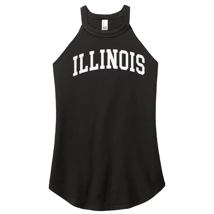 Illinois Throwback Design Classic Women’s Perfect Tri Rocker Tank