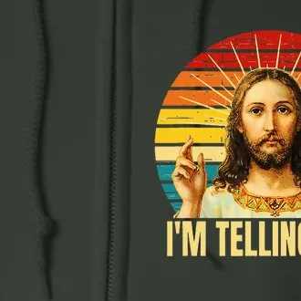 IM Telling Dad Religious Christian Jesus Meme FatherS Day Full Zip Hoodie