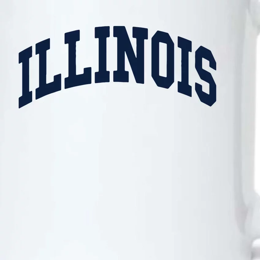 Illinois Throwback Design Classic Black Color Changing Mug