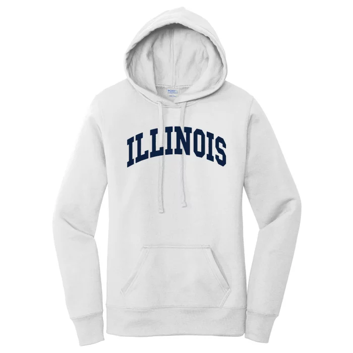 Illinois Throwback Design Classic Women's Pullover Hoodie