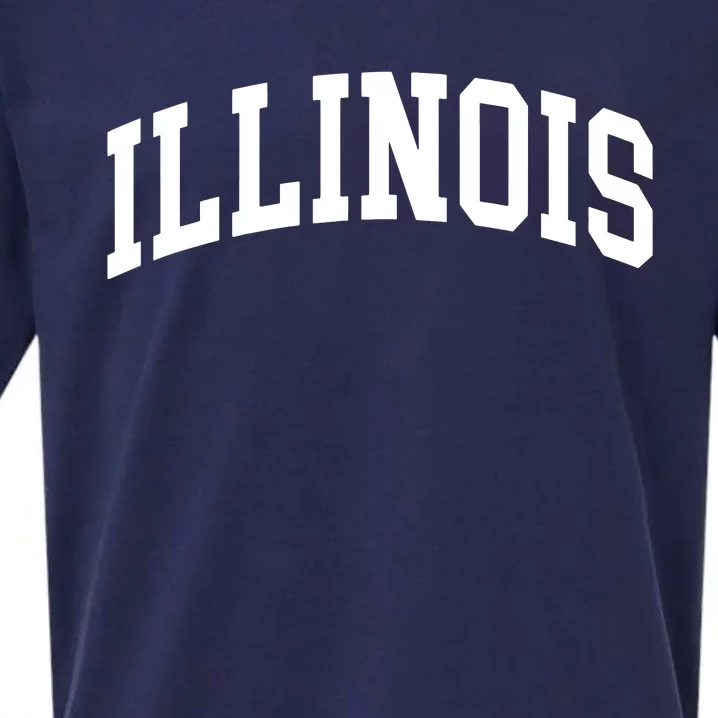 Illinois Throwback Design Classic Sueded Cloud Jersey T-Shirt