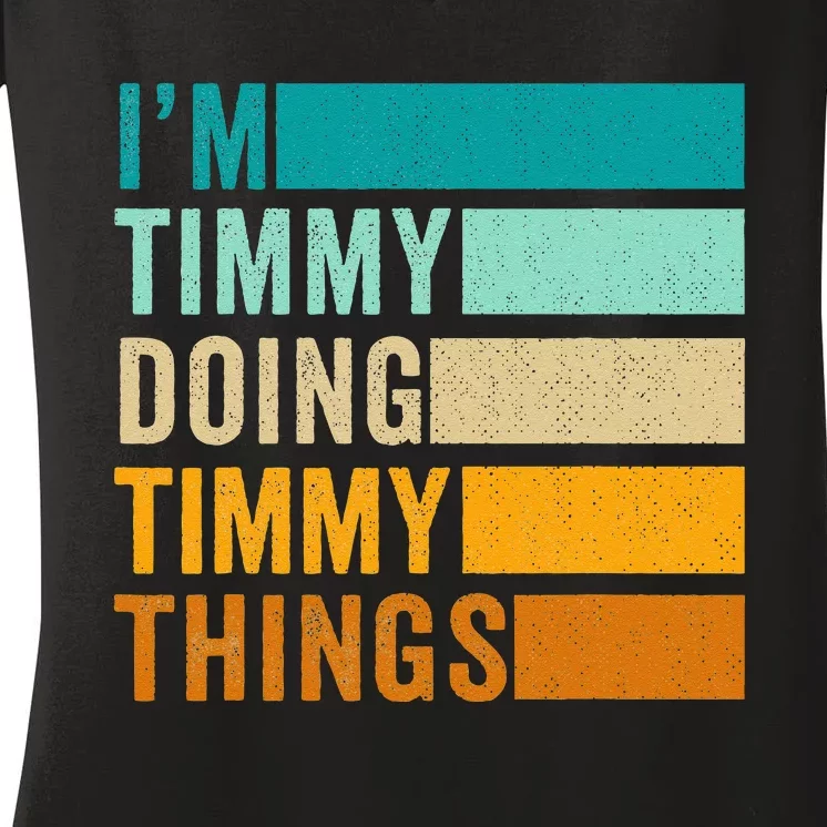 Im Timmy Doing Timmy Things Women's V-Neck T-Shirt