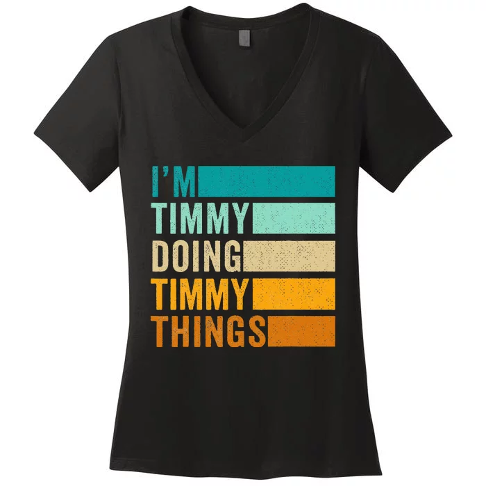 Im Timmy Doing Timmy Things Women's V-Neck T-Shirt