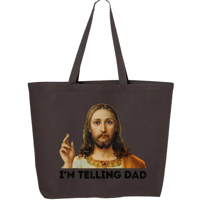 Im Telling Dad Funny Religious Christian Jesus Meme 25L Jumbo Tote