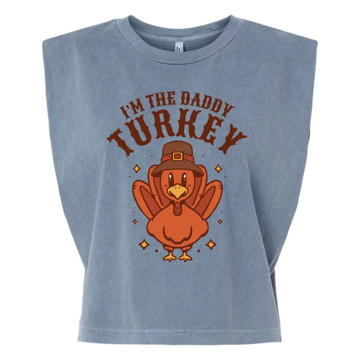 I'm The Daddy Turkey Festive Thanksgiving Garment-Dyed Women's Muscle Tee