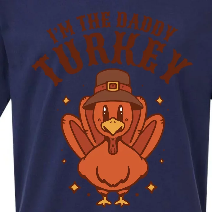 I'm The Daddy Turkey Festive Thanksgiving Sueded Cloud Jersey T-Shirt