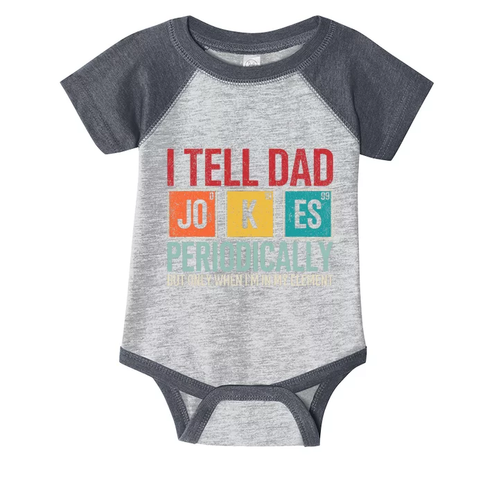 I Tell Dad Jokes Periodically Funny FatherS Day Infant Baby Jersey Bodysuit